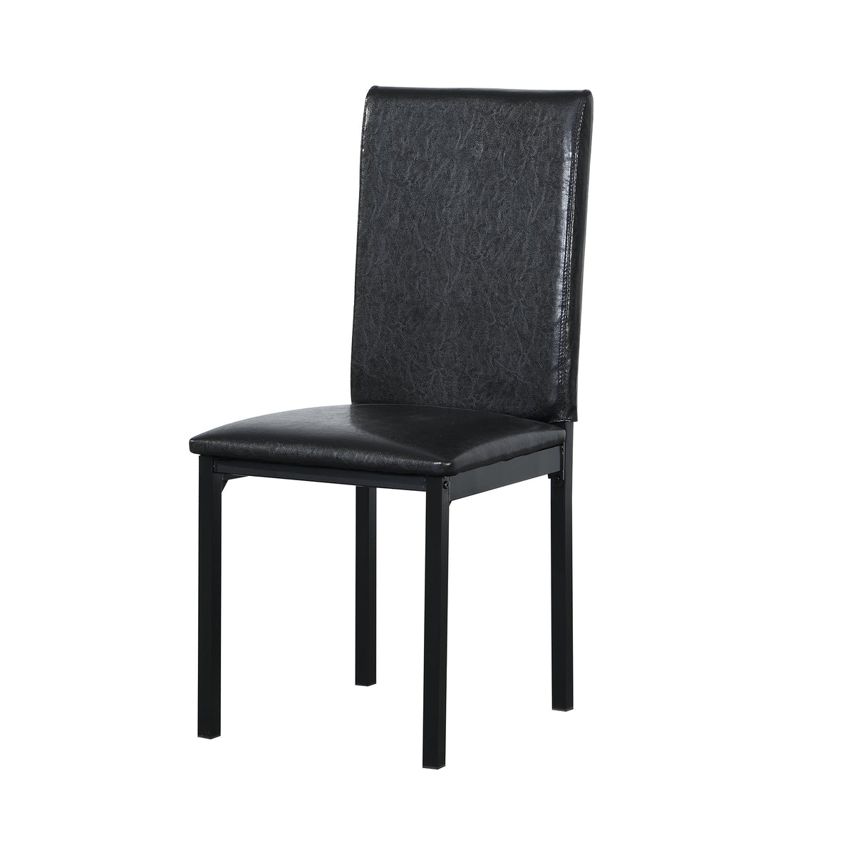 Dinette chair in black faux leather with metal frame by HouseOfZazla on Tampa Home & Garden Store