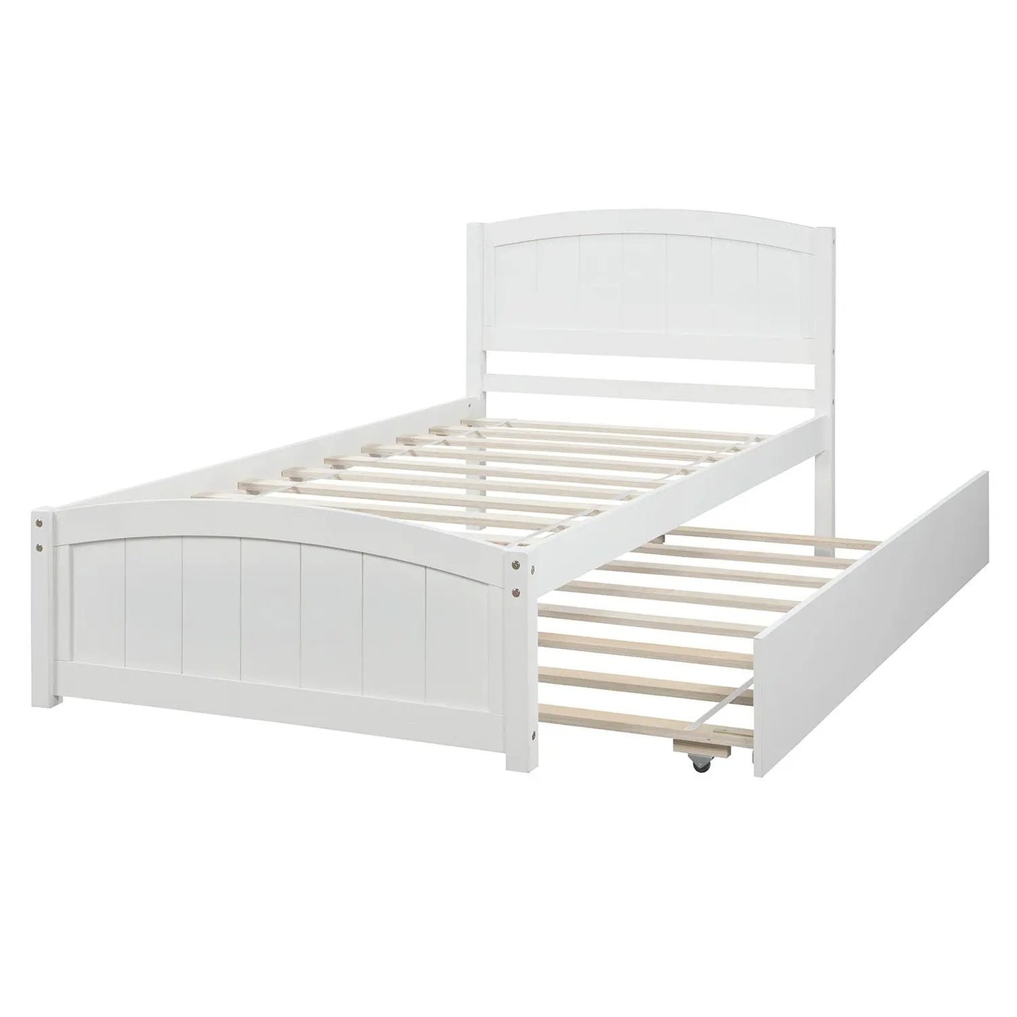 Platform Bed and Headboard With Footboard Slats