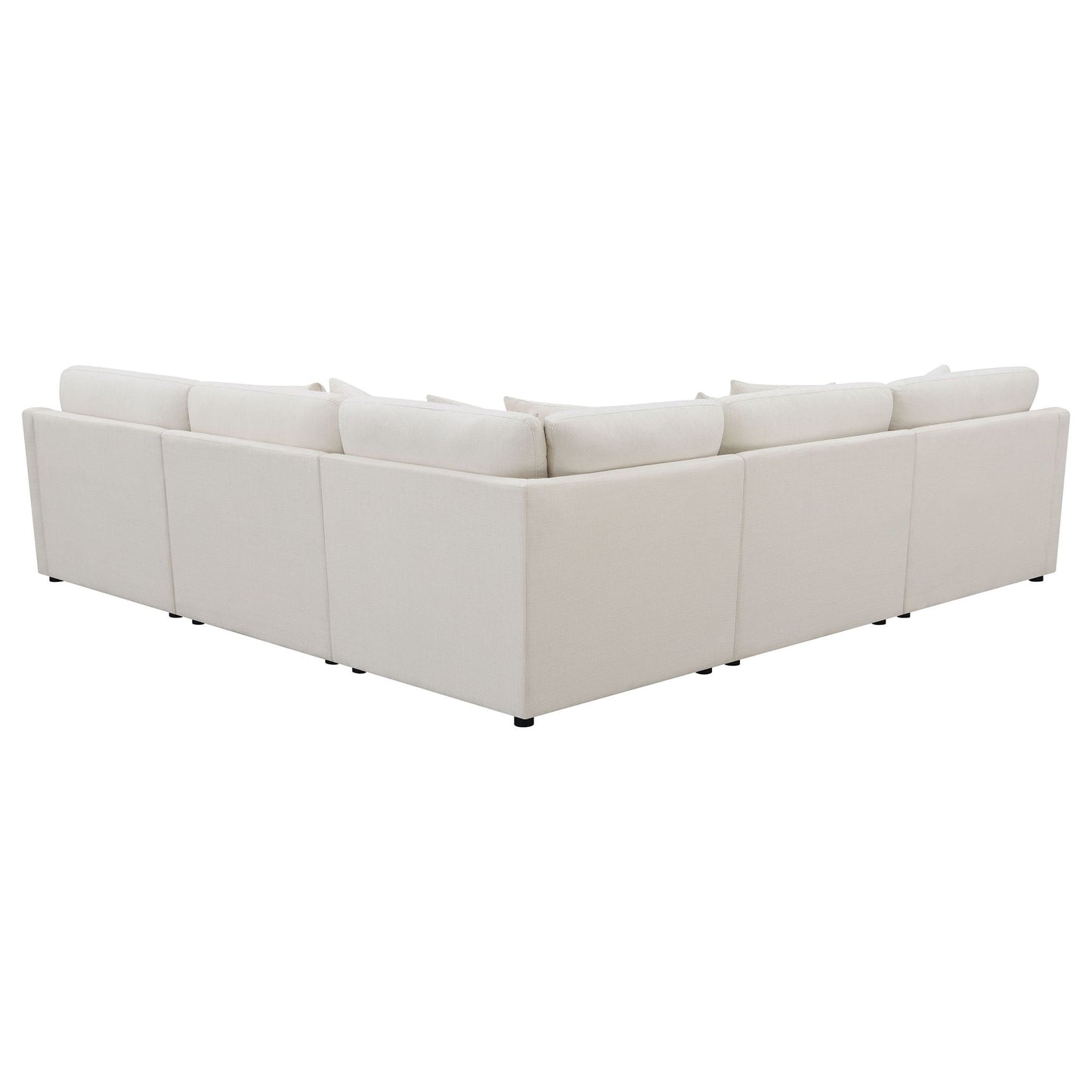 Greeley 6-Piece upholstered modular sectional sofa in ivory fabric by HouseOfZazla on Tampa Home & Garden Store