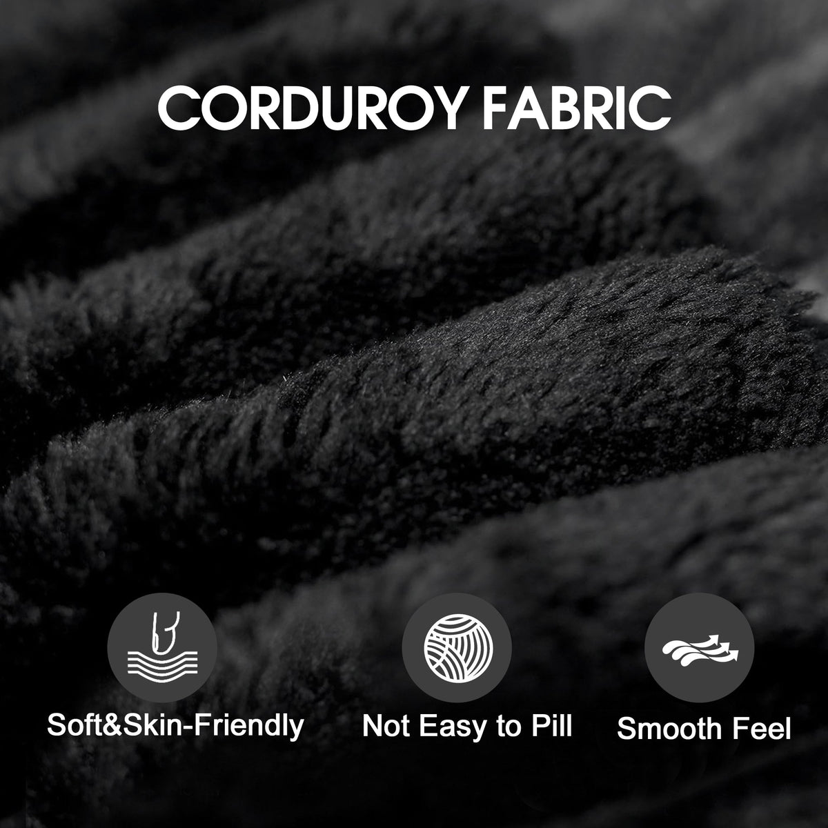 Plush Corduroy Cloud Sectional Sofa and Ottomans