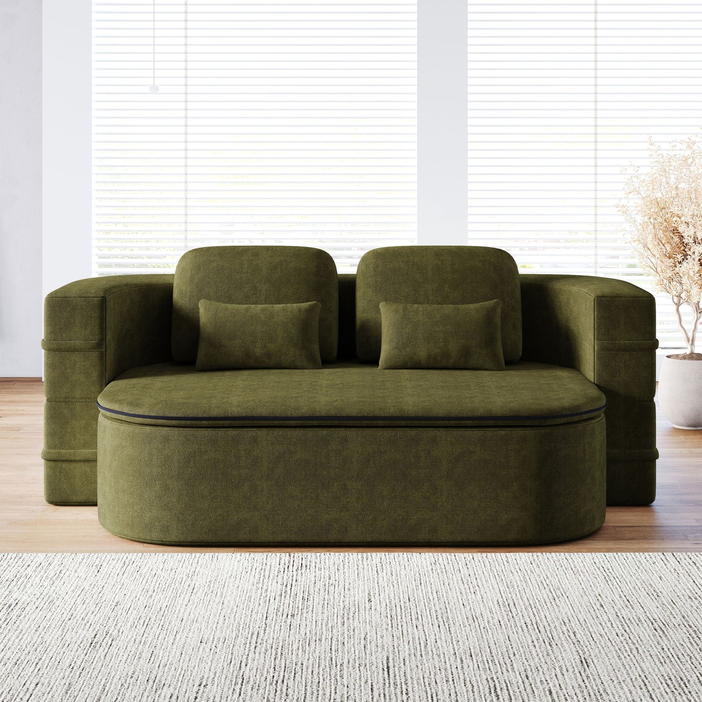 Foldable Sofa Bed with a Multi Functional Blanket