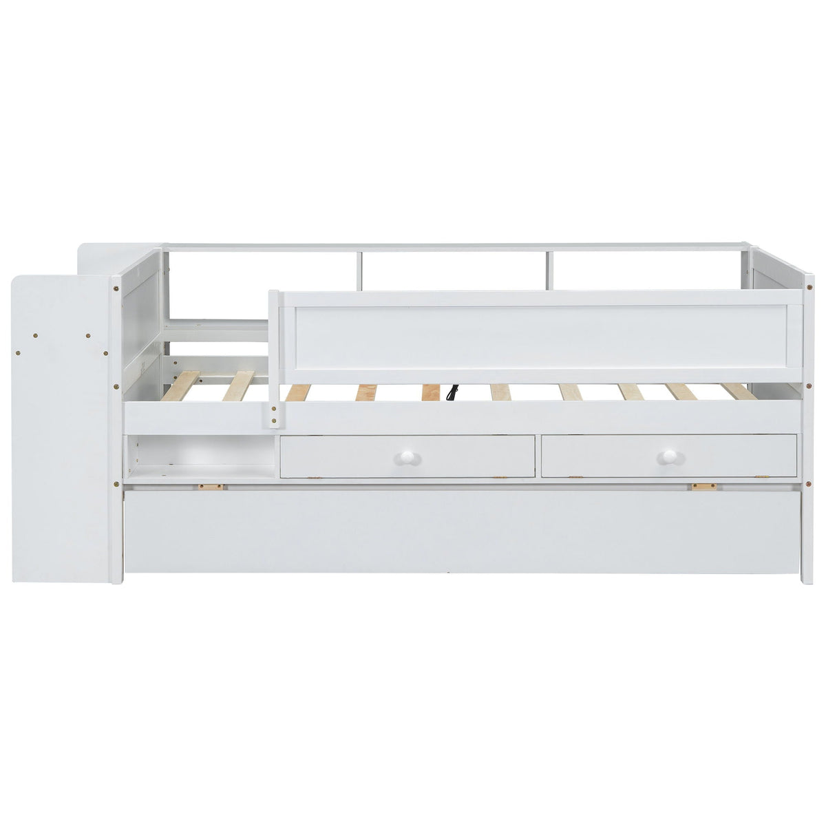 White twin daybed frame with built-in drawers underbed storage by HouseOfZazla on Tampa Home & Garden Store