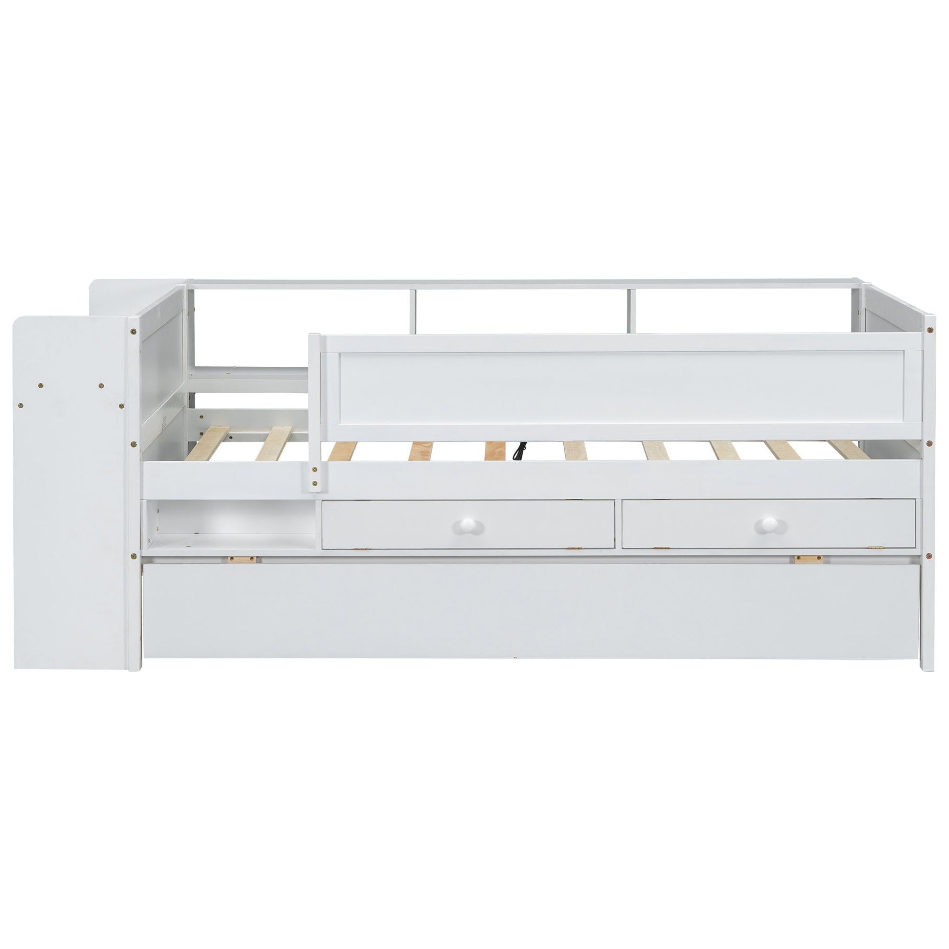 White twin daybed frame with built-in drawers underbed storage by HouseOfZazla on Tampa Home & Garden Store