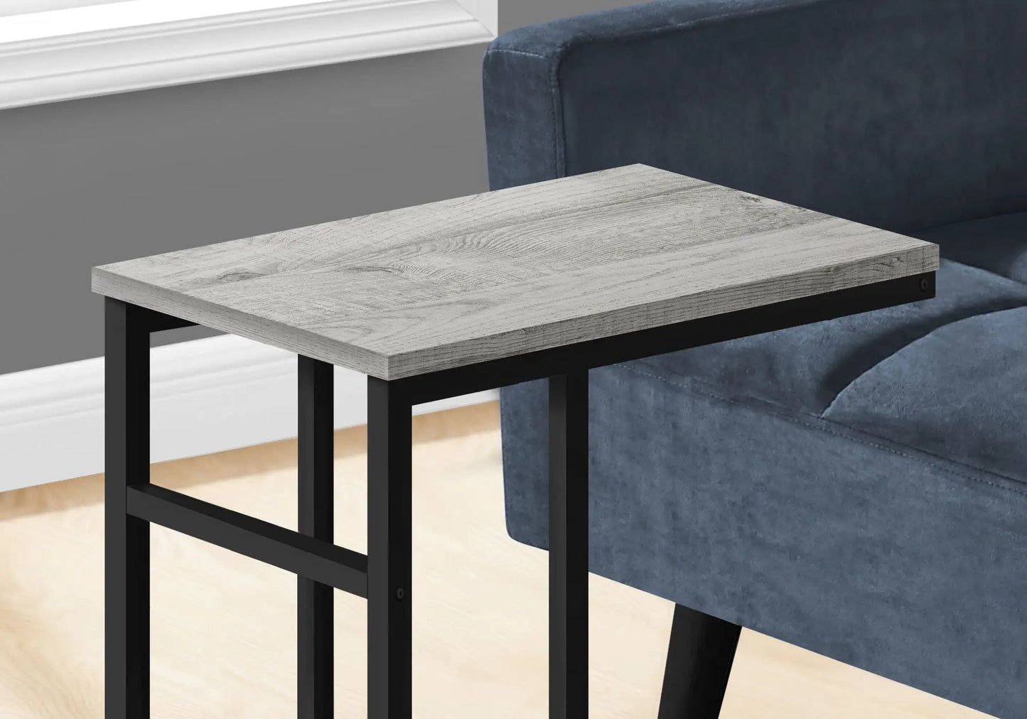 C Shaped Accent Table for Sofa and Bedside Use