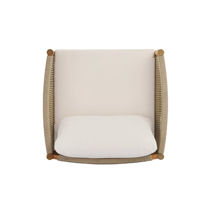 Acacia Wood Outdoor Chair And Rope Panels