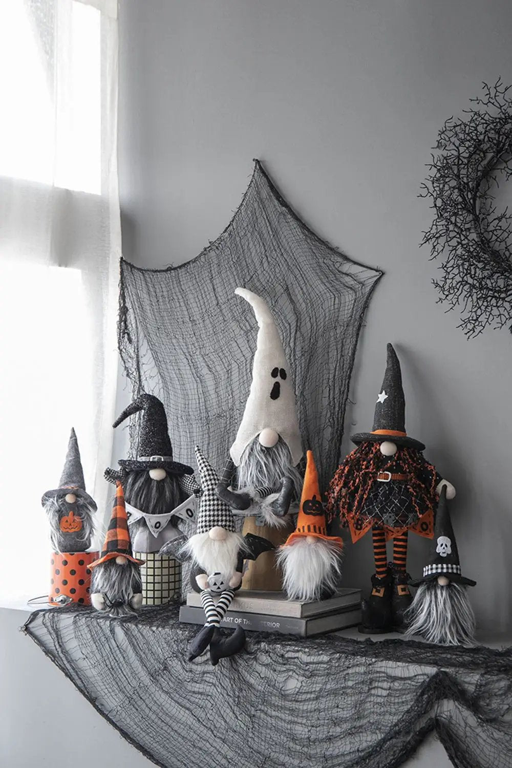 Gnome With Wings and Plaid Hat for Halloween