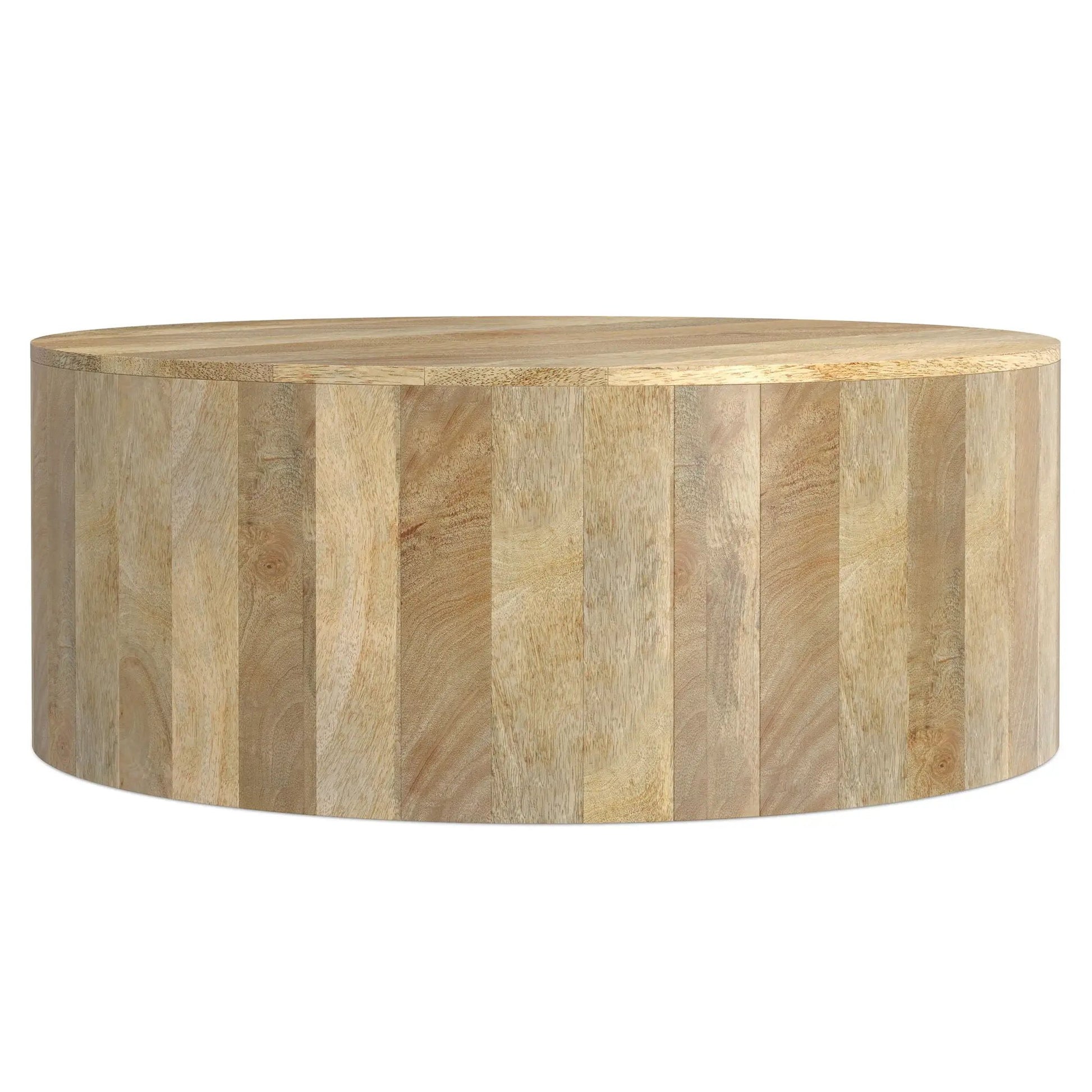 Millbury Drum Coffee Table Natural wood finish by Unique Piece Furniture on Tampa Home & Garden Store