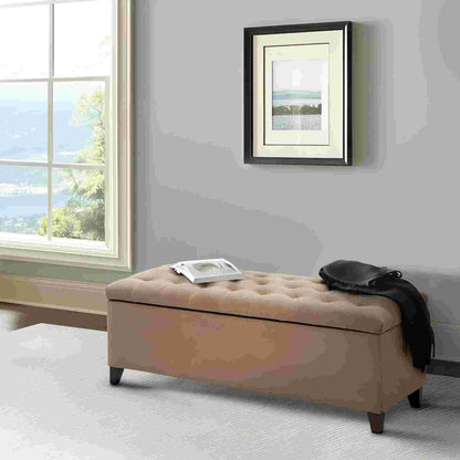 Tufted Top Storage Bench With Soft Close Lid