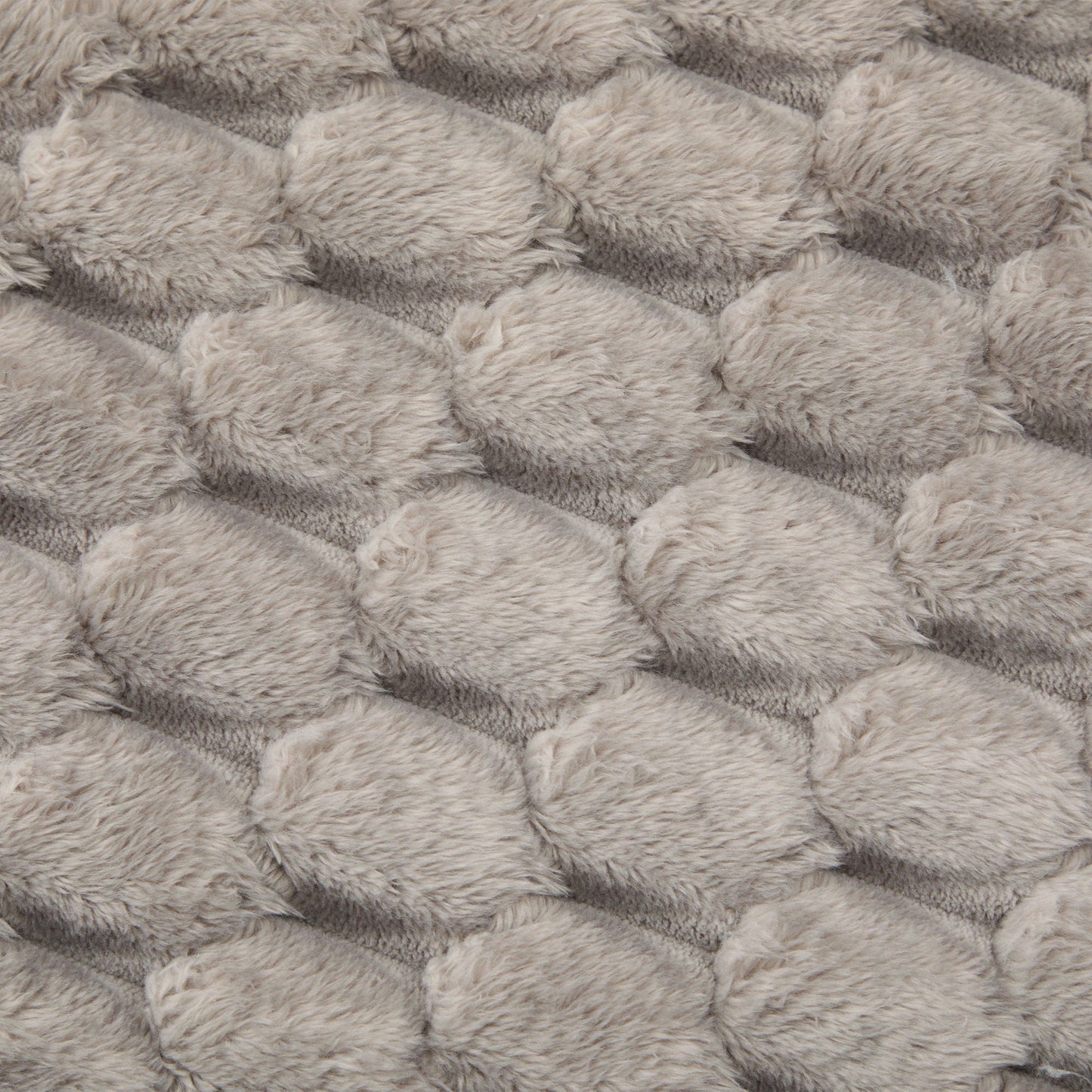 Modular sectional sofa beige plush faux fur upholstery close-up on Tampa Home & Garden Store
