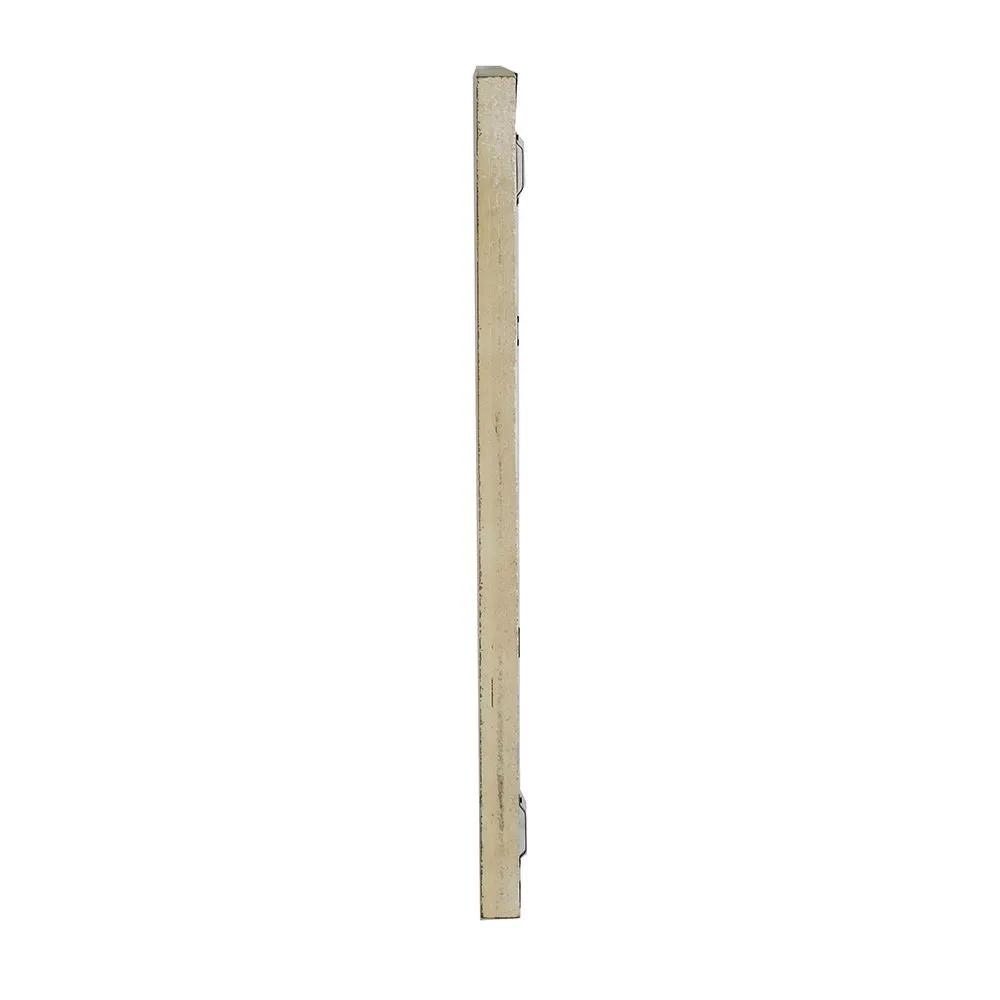 Rectangular wooden wall mirror with antique beige frame, vertical orientation, set of 2 on Tampa Home & Garden Store