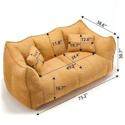 Comfortable Dual Beanbag Chair and Foam Core