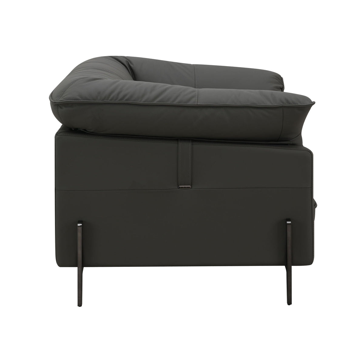 Top grain leather arm chair with memory foam cushions in black by HouseOfZazla on Tampa Home & Garden Store