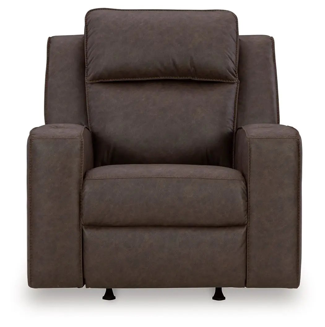 Lavenhorne Rocker Recliner granite brown leatherette on Tampa Home & Garden Store
