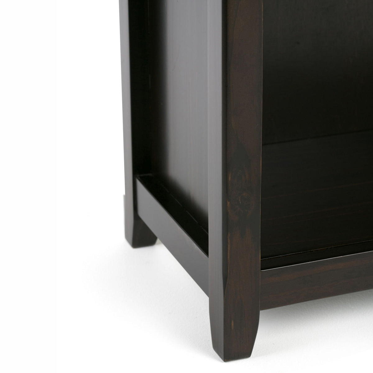 Amherst Wooden Bookcase with adjustable shelves in dark espresso wood on Tampa Home & Garden Store
