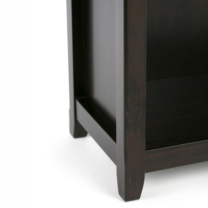 Amherst Wooden Bookcase with adjustable shelves in dark espresso wood on Tampa Home & Garden Store