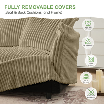 Plush and a Cozy Slipcovered Four Seater Couch