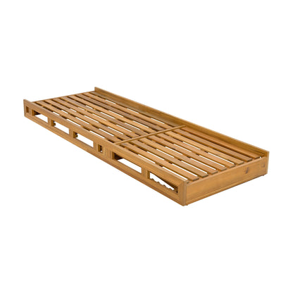 Premium acacia wood lounge chaise frame with slatted design for sunloungers on Tampa Home & Garden Store