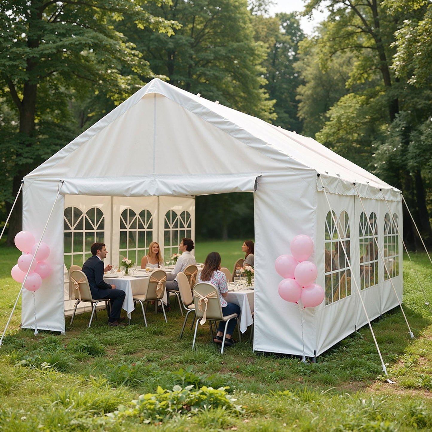 10x20 Carport Canopy Tent by HouseOfZazla with removable sidewalls, white on Tampa Home & Garden Store
