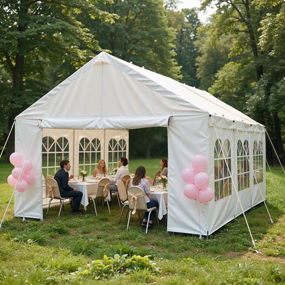 10x20 Carport Canopy Tent by HouseOfZazla with removable sidewalls, white on Tampa Home & Garden Store