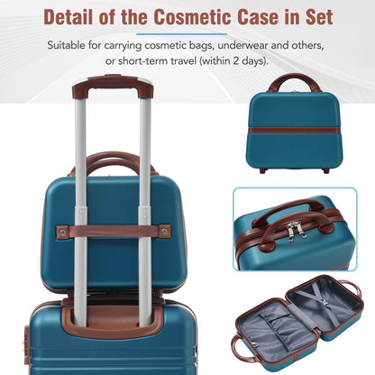 HouseOfZazla 3-piece hardshell luggage set with 20in & 24in spinners, cosmetic case, TSA lock on Tampa Home & Garden Store