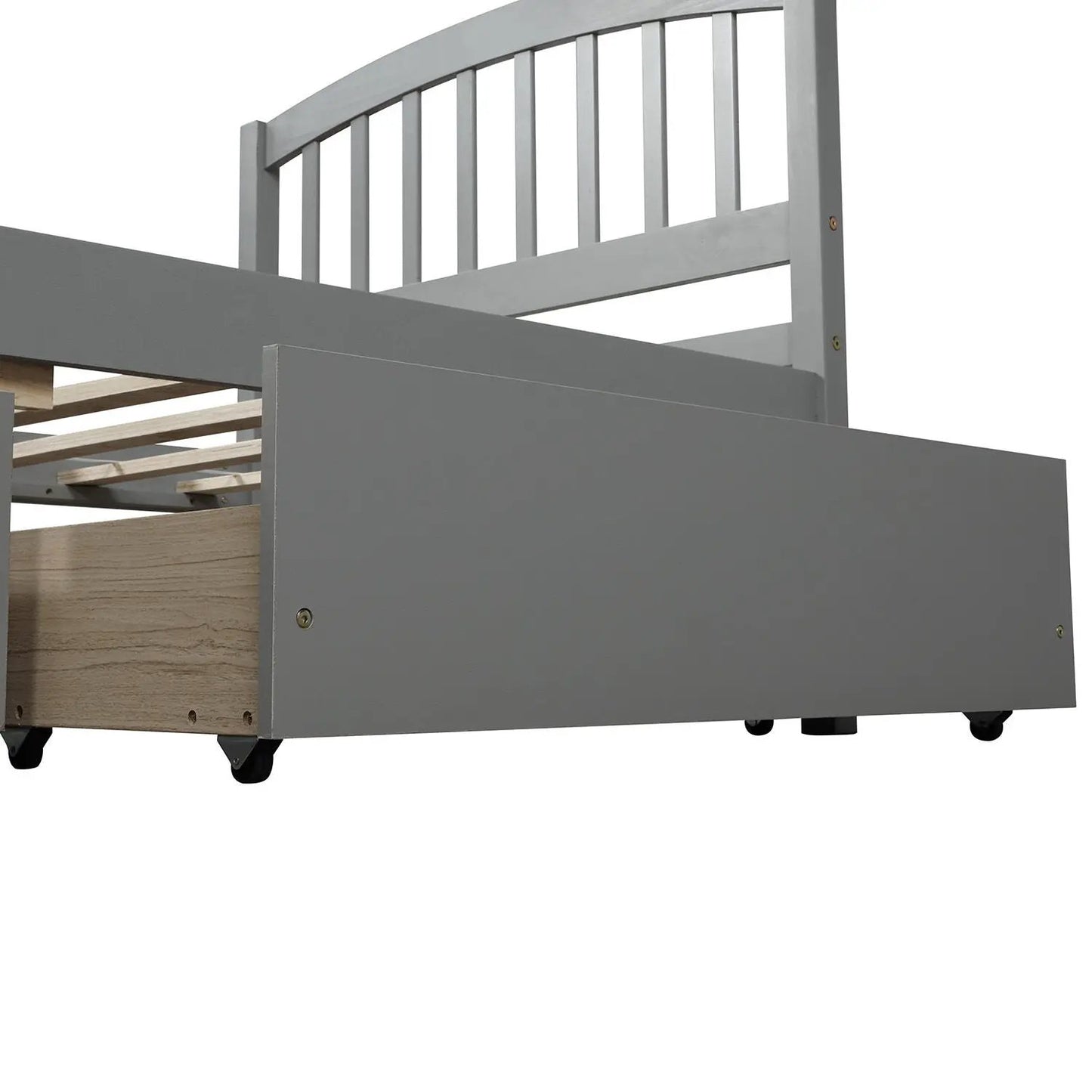 Wood Platform Storage Bed With Two Drawers