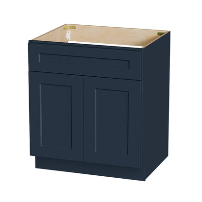 Navy Shaker Rta 30 In A Kitchen Sink Base Cabinet
