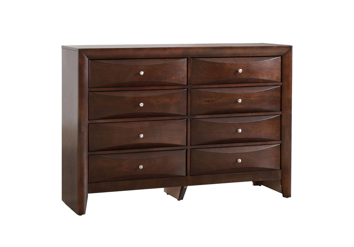 Marilla dresser with molded resin drawer fronts in dark espresso finish by HouseOfZazla on Tampa Home & Garden Store