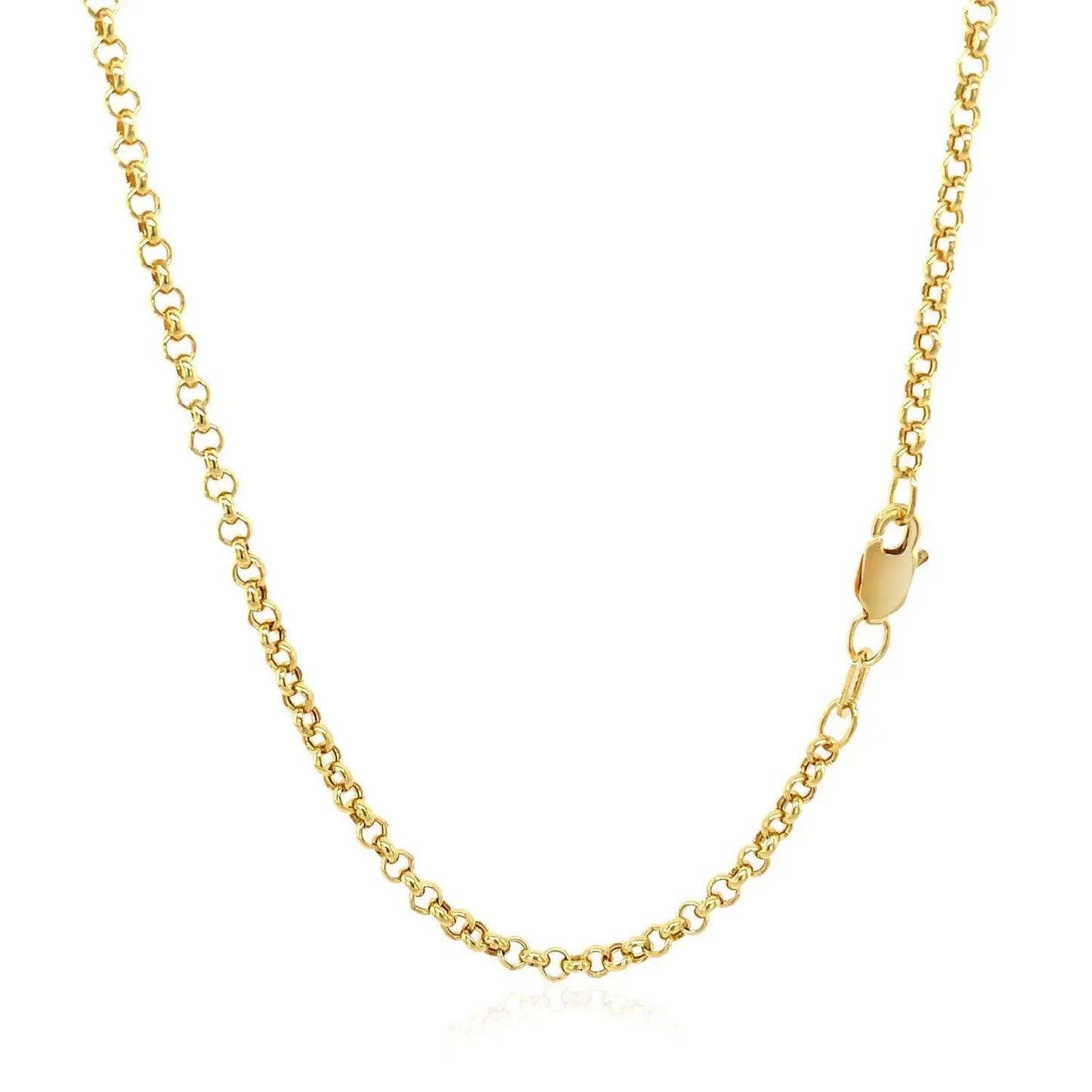 2.3mm 14k yellow gold rolo chain necklace with lobster clasp by Bids.com on Tampa Home & Garden Store