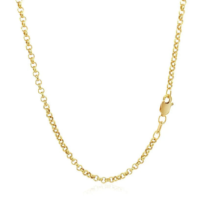 2.3mm 14k yellow gold rolo chain necklace with lobster clasp by Bids.com on Tampa Home & Garden Store