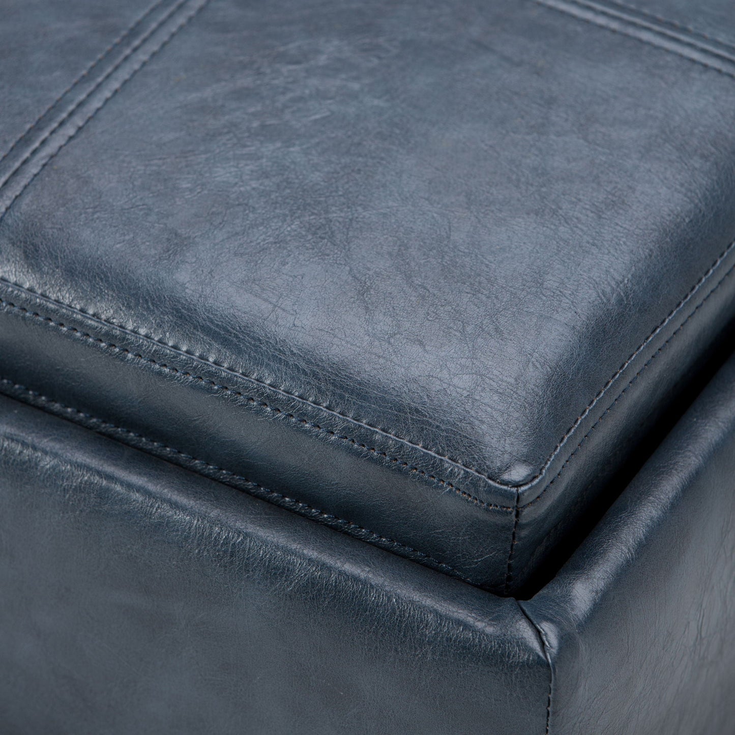 Rockwood Upholstered Cube Ottoman with Tray