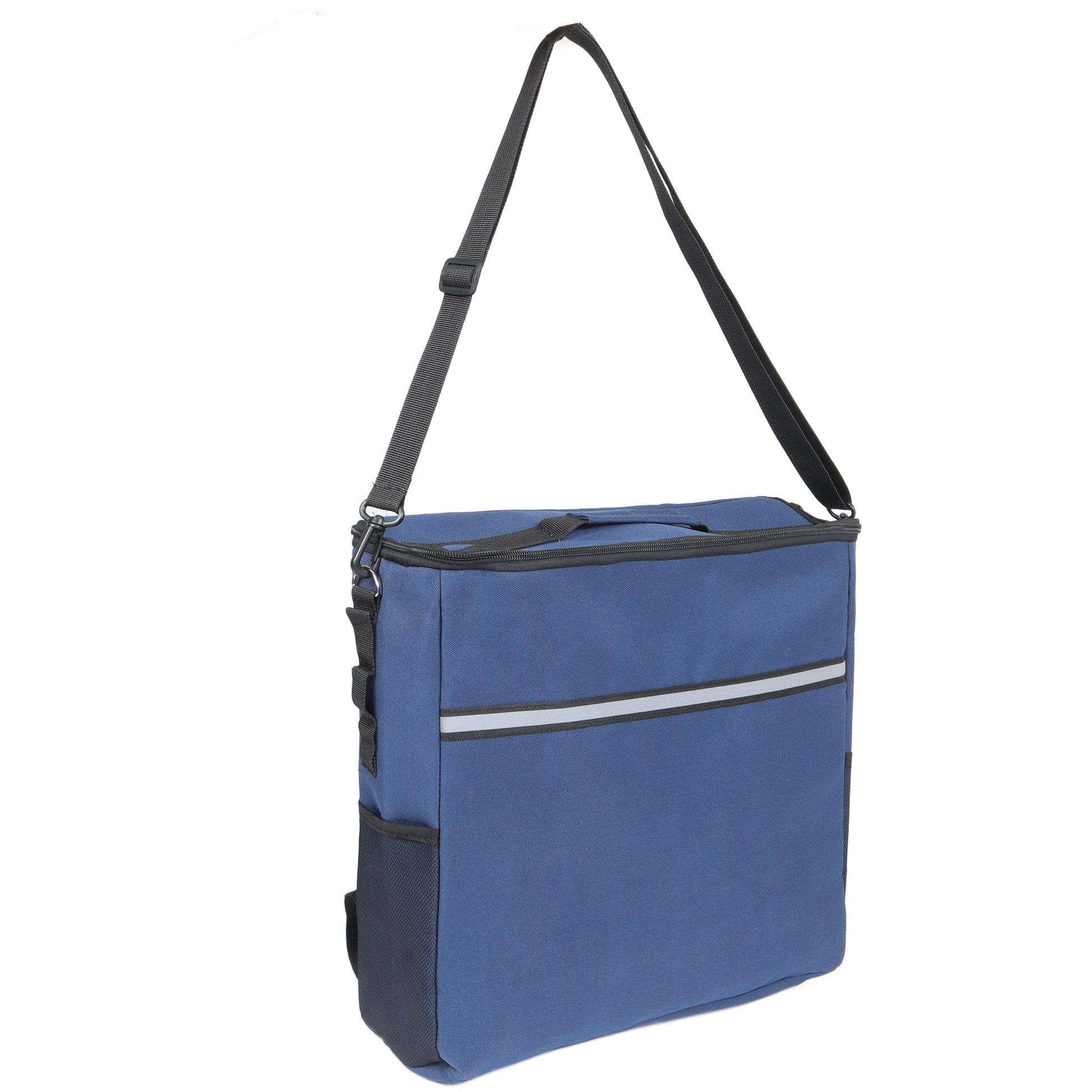 Beach wagon carry bag in blue with black adjustable shoulder strap on Tampa Home & Garden Store
