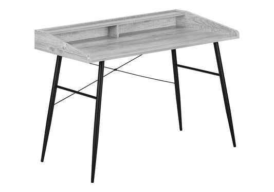 Computer desk in light gray woodgrain with storage shelf Unique Piece Furniture on Tampa Home & Garden Store