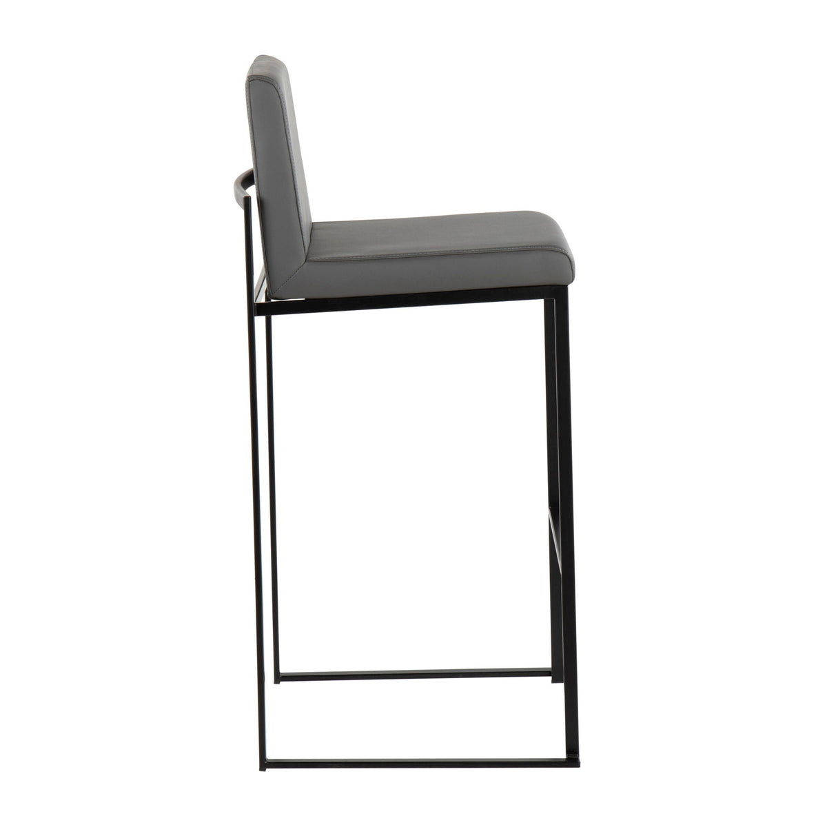 Grey high-back barstool with black metal frame for contemporary dining by HouseOfZazla on Tampa Home & Garden Store