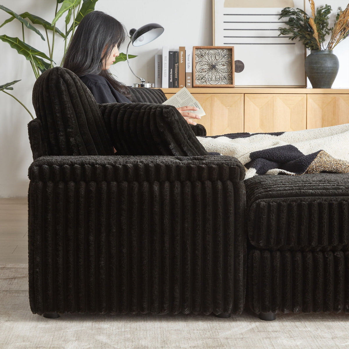 3 Seater Sofa With 2 Ottomans and Storage