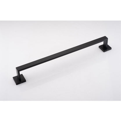 9-Piece bathroom hardware set towel bar in matte black with square end mounts by HouseOfZazla on Tampa Home & Garden Store