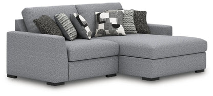 Bealton sectional sofa in gray textured fabric with geometric pillows by Unique Piece Furniture on Tampa Home & Garden Store