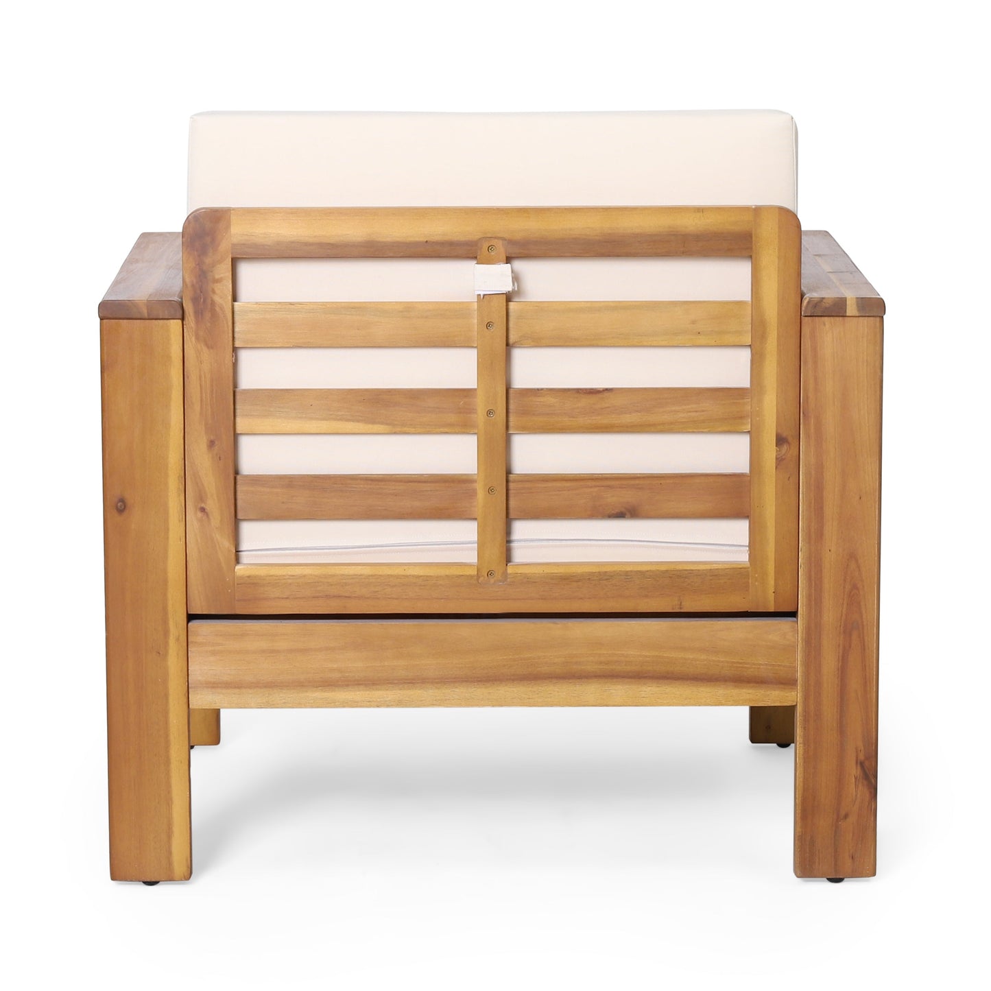 Set of Two Outdoor Acacia Wood Club Chairs