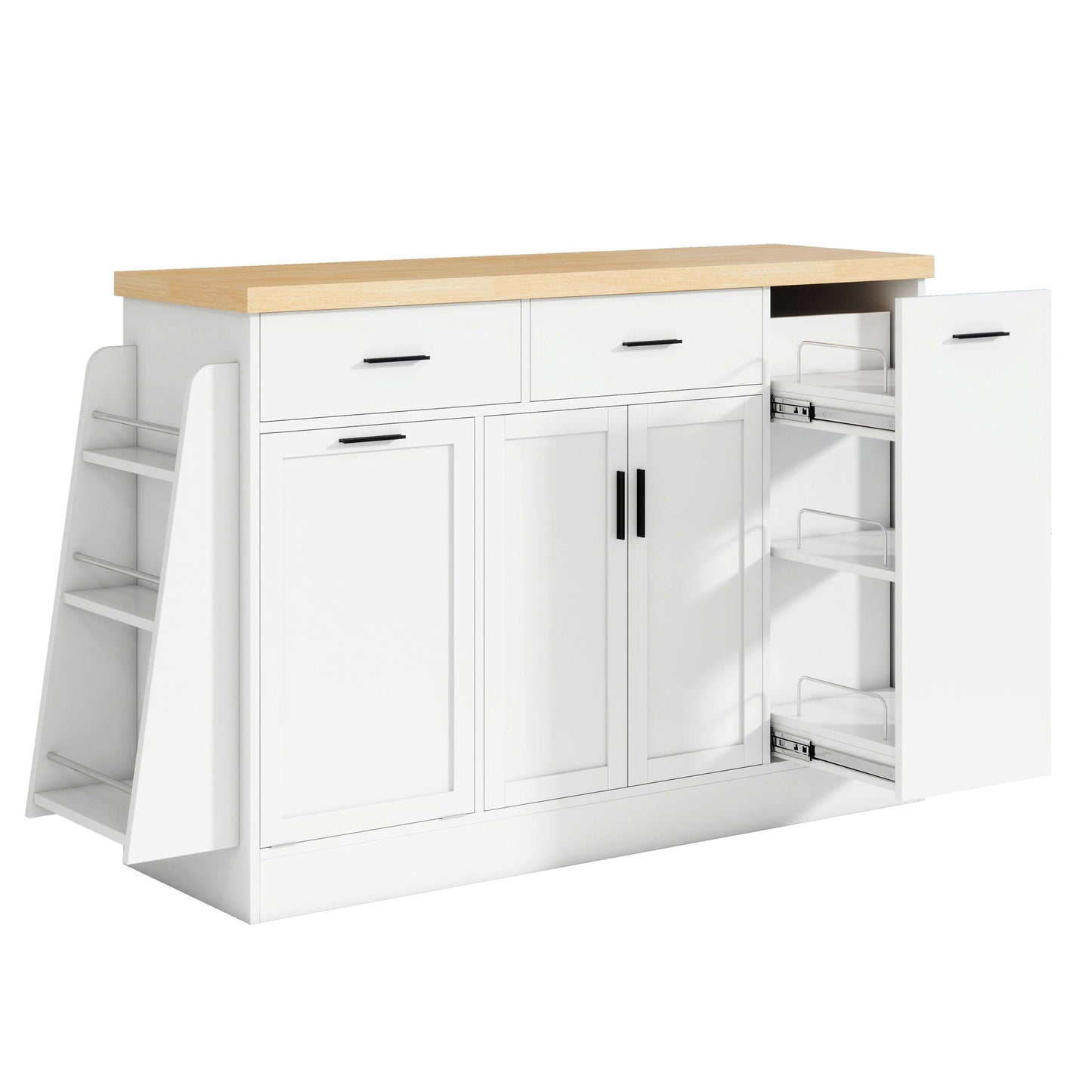 Kitchen Sideboard and Cabinet with Spice Rack