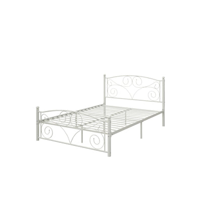 the Full Size Flower Design Steel Bed Frame