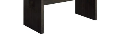 Jaramillo Rustic Dining Table espresso wood with gold accents on Tampa Home & Garden Store