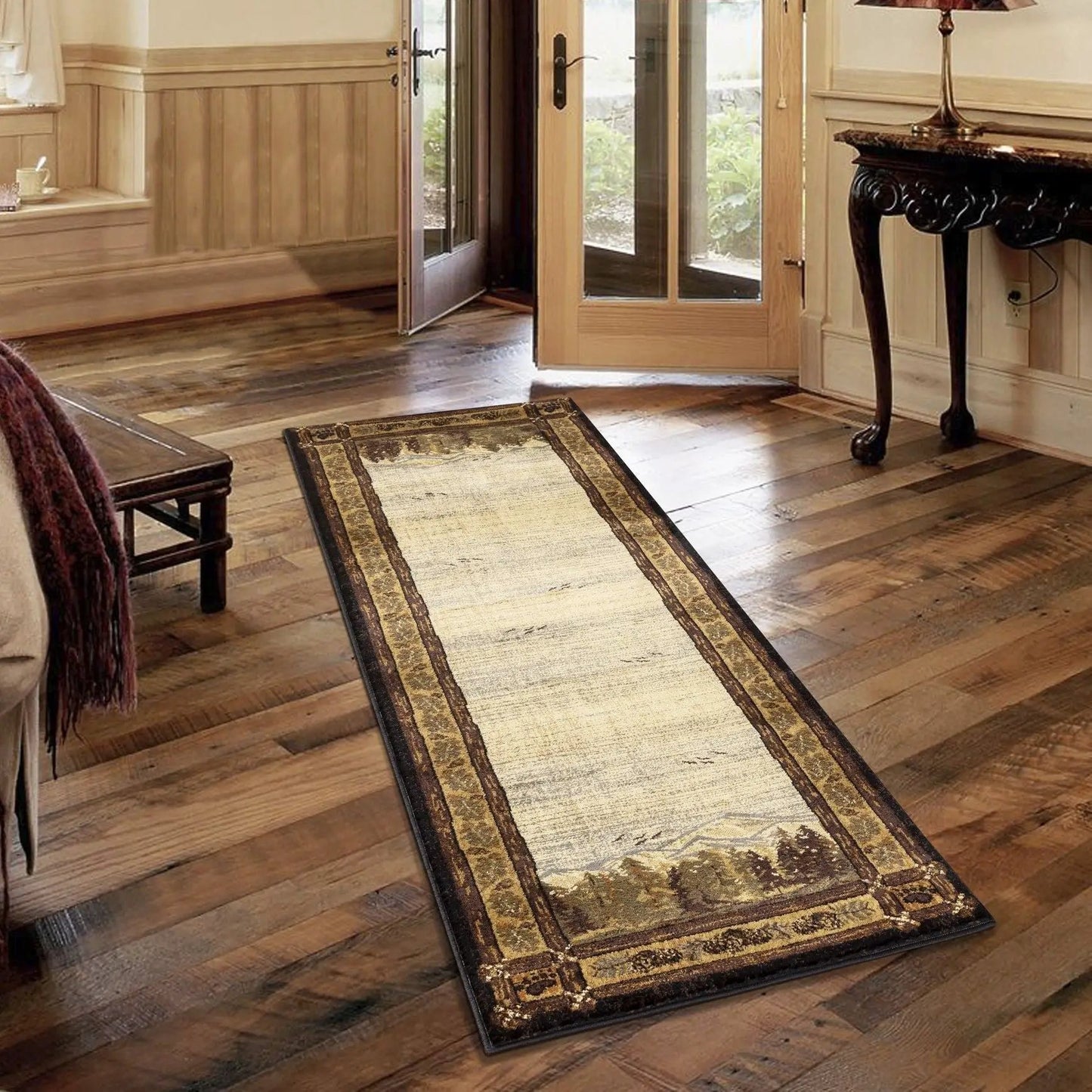 Nature's Nest Lodge Area Rug in Earth Tones