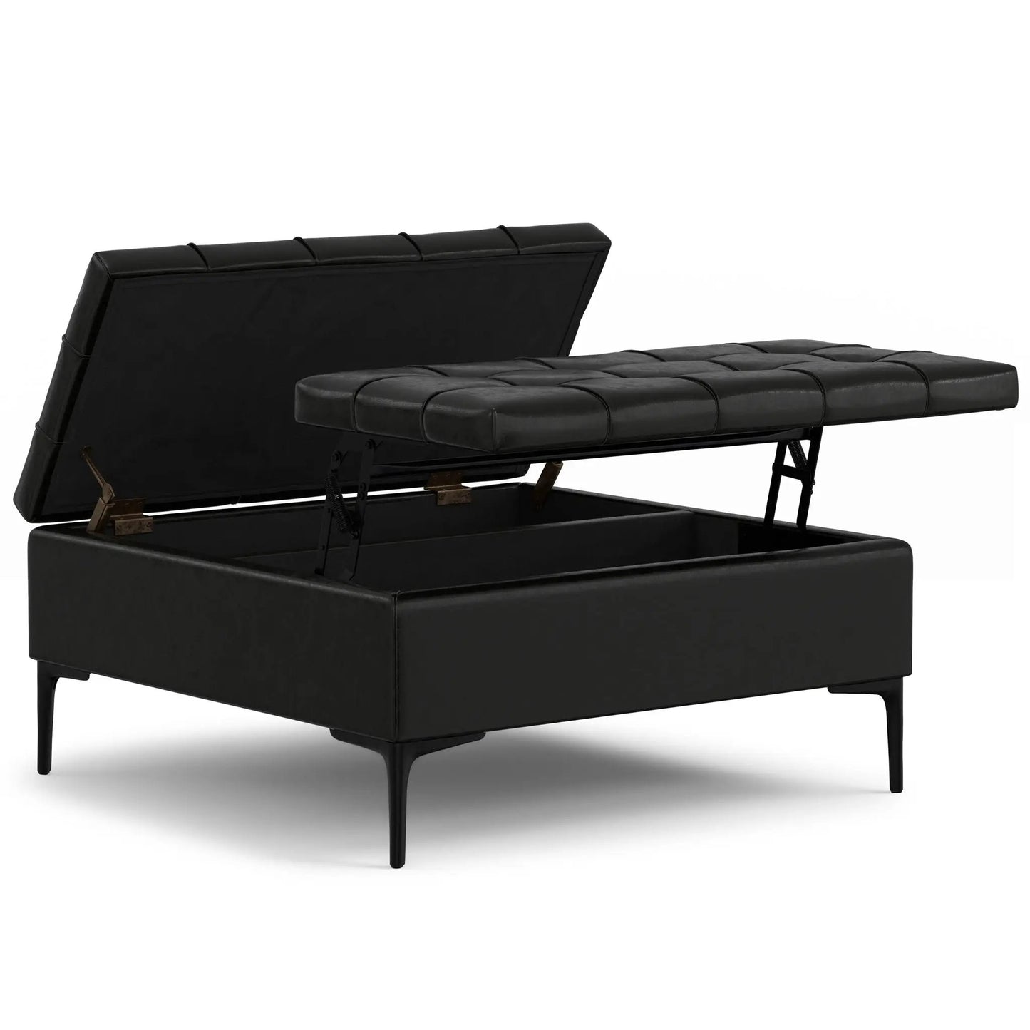 Laura Lift Top Solid Wood Storage Ottoman