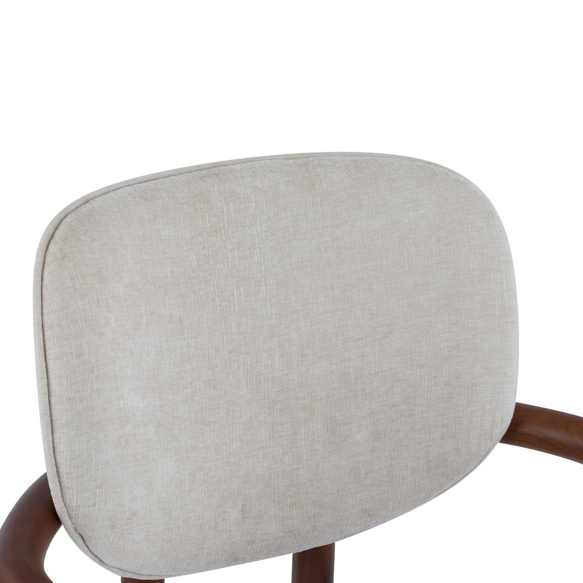 Upholstered Arm Dining Chairs set of 2 beige linen with dark wood legs HouseOfZazla on Tampa Home & Garden Store