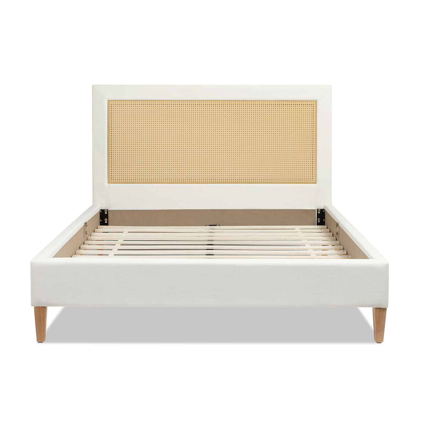 Haley Resin Wicker Upholstered Platform Bed