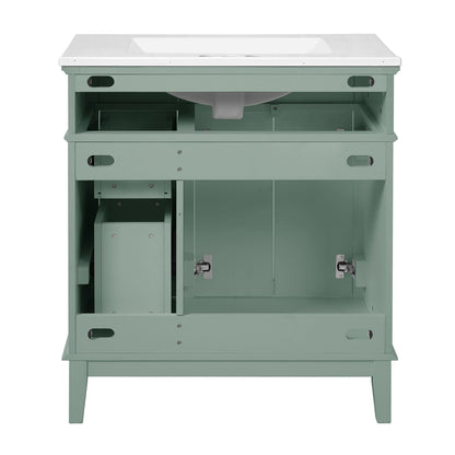 Modern bathroom vanity by HouseOfZazla green with sink, storage cabinet, deep & standard drawers on Tampa Home & Garden Store