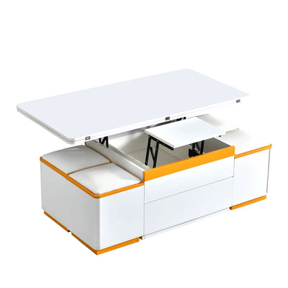 Lift Top Coffee Table with Storage Stools
