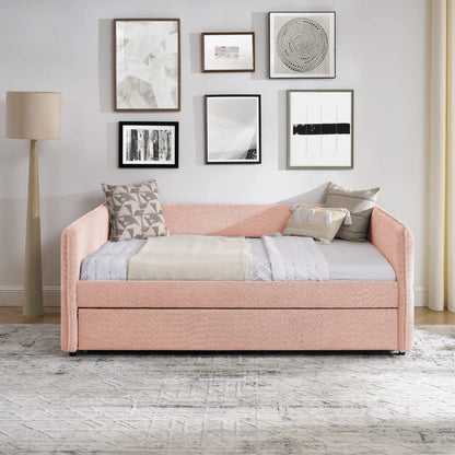 Upholstered Daybed With Pop Up Trundle For Guests