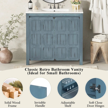 Bathroom Vanity Organizer with Sink and Cabinet