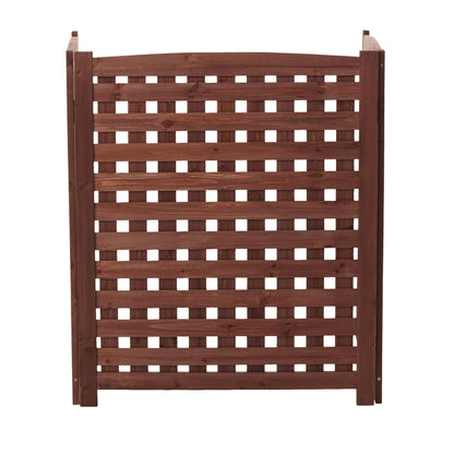 Three Wooden Fences and Outdoor AC Privacy