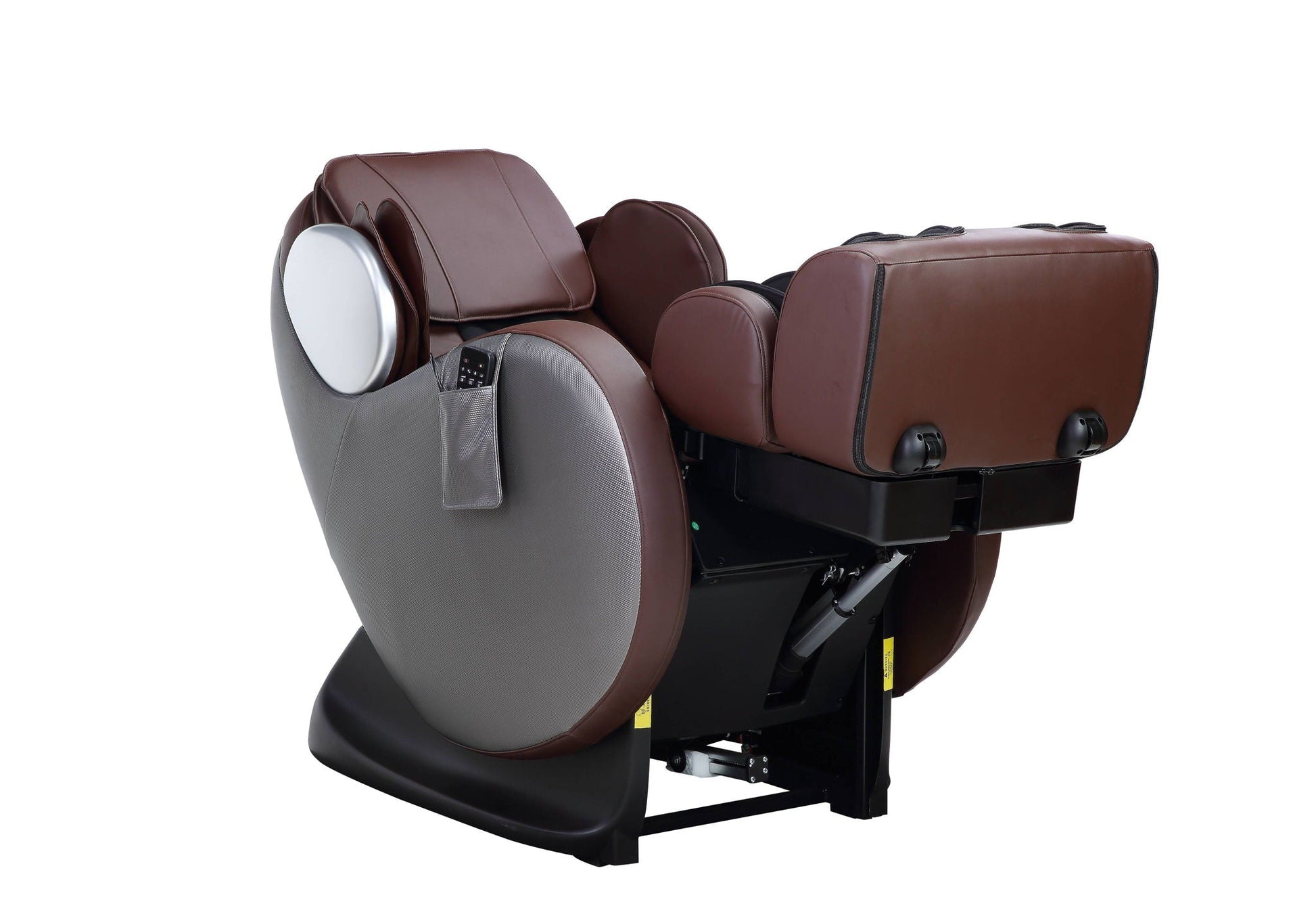 Pacari Synthetic Power 2D Massage Chair brown leather upholstery by HouseOfZazla on Tampa Home & Garden Store